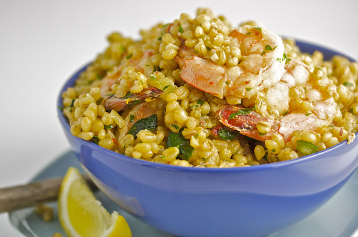 sauteed-wheat-berries-shrimp-zucchini-gremolata