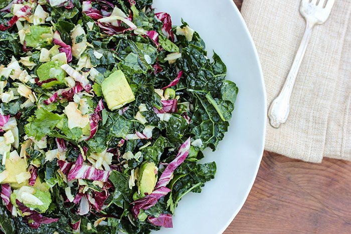 Kale Salad with Toasted Coconut Chips