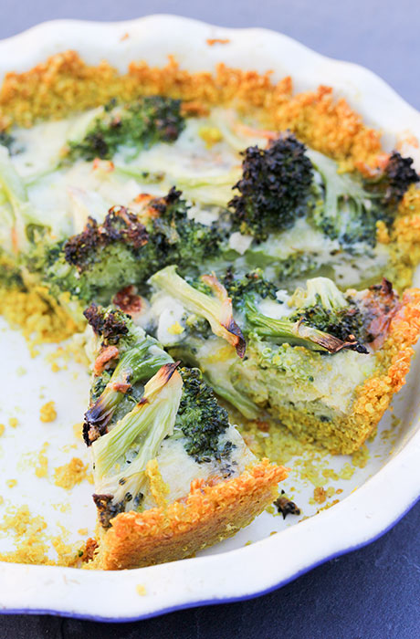 Broccoli Quiche with a Quinoa Crust